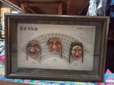 Korean traditional mask For home decoration, beautiful condition, perf