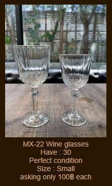Wine glasses / Soft drinks